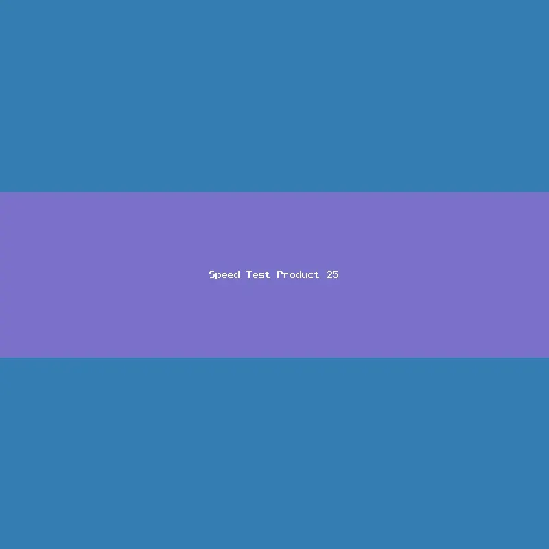 Speed Test Product 25