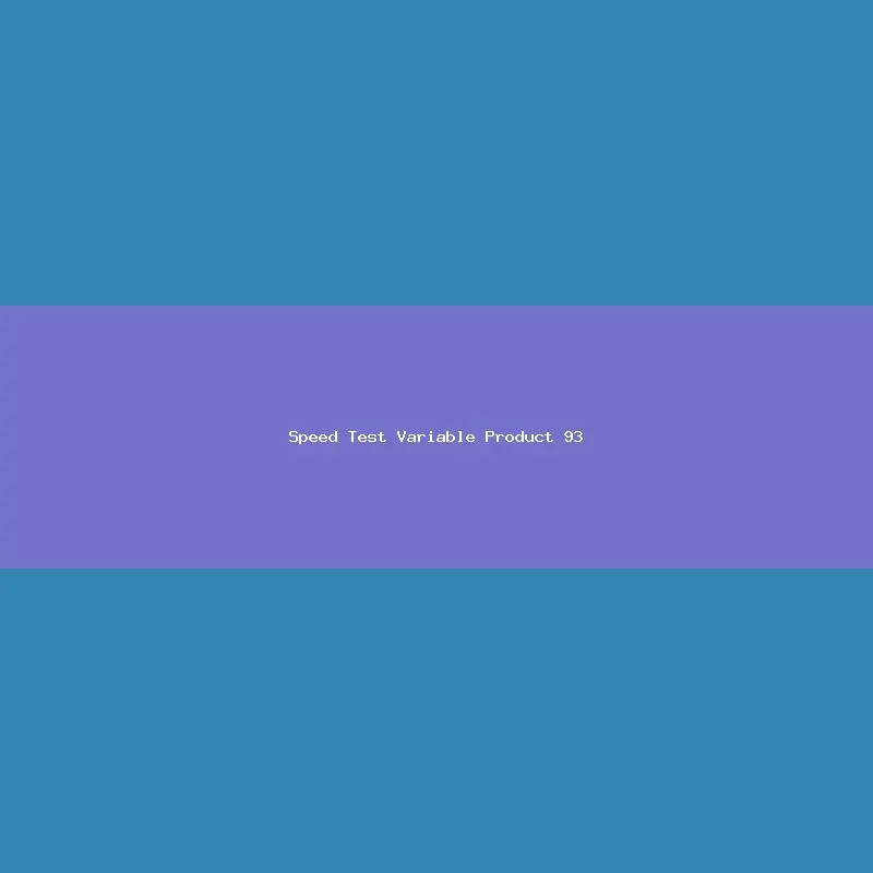 Speed Test Variable Product 93